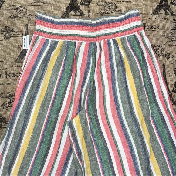 C Est 1946 NWT! Rainbow Striped Elastic Rise Woven Pant Size L - Picture 6 of 10